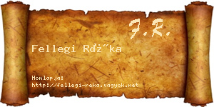 Fellegi Réka névjegykártya